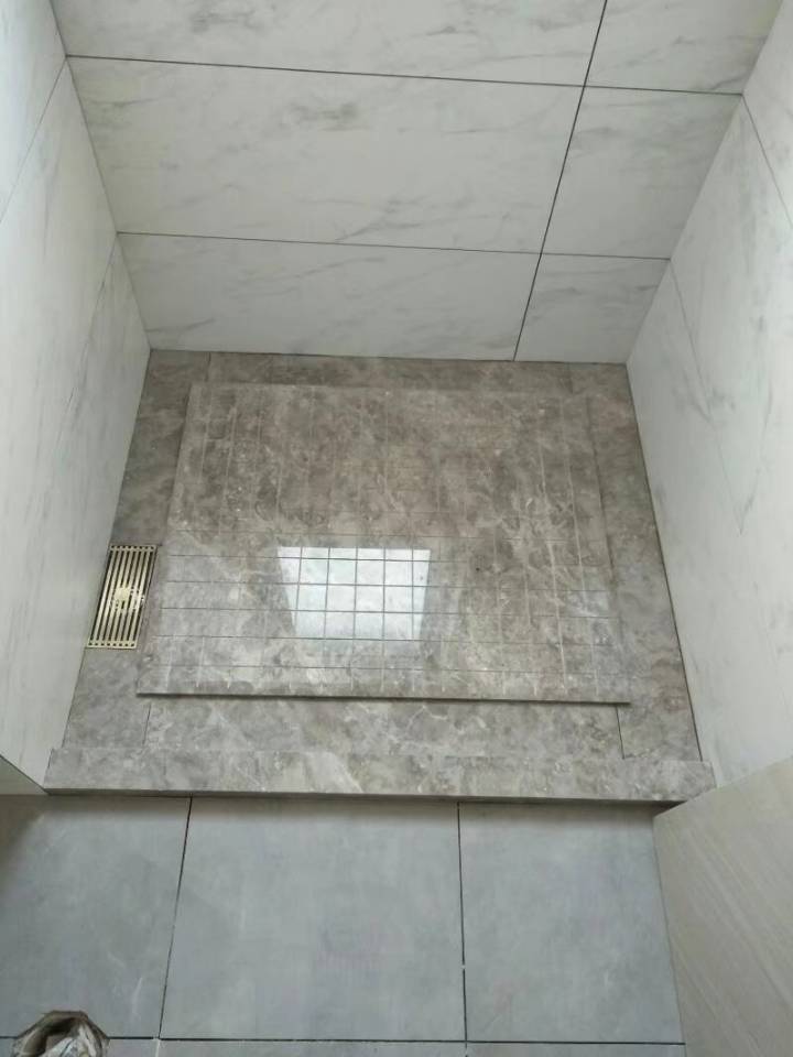 云多拉灰 银白龙过门石淋浴地面挡水基石防滑槽加工批发