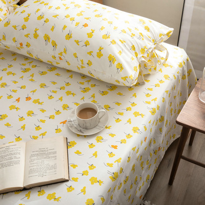 ins风小床单学生清新单件纯棉全棉宿舍单人床合格品夏季双人1.5床