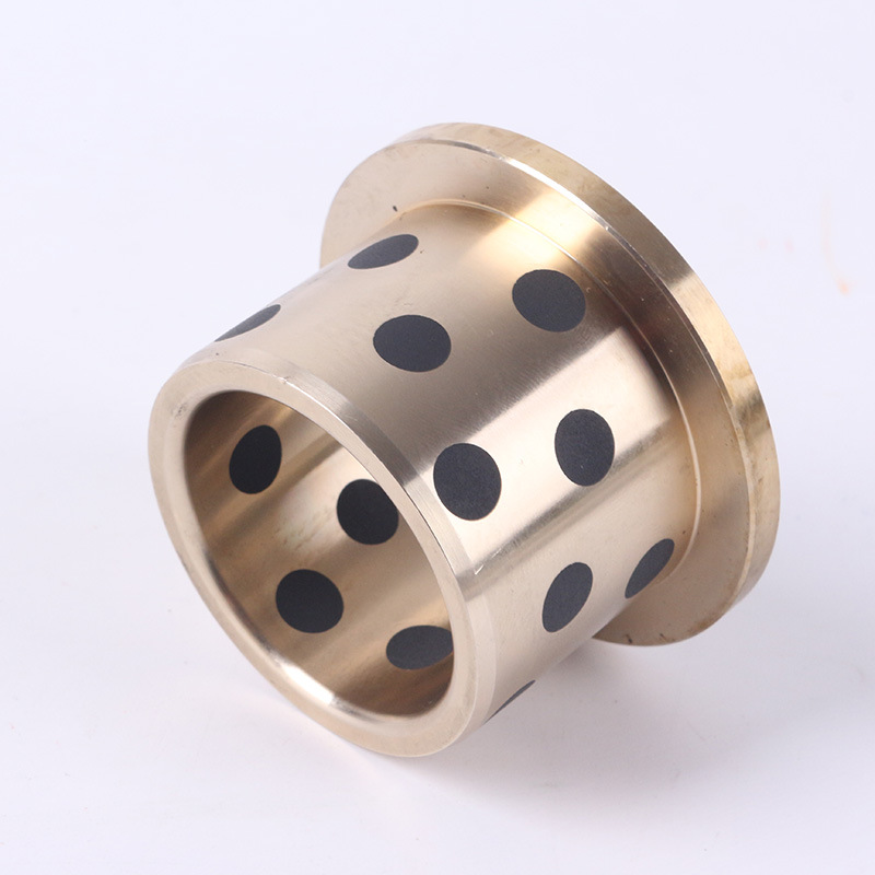 翻遍石墨铜套jfb1015f 含油衬套挡边法兰镶嵌式自润滑青岛销售