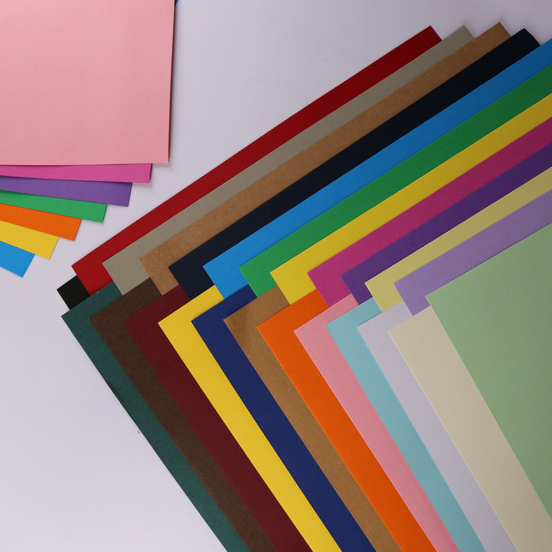 4k8k 200克纯木浆彩色硬卡纸 绘画装饰彩色卡纸diy手工幼儿园折纸