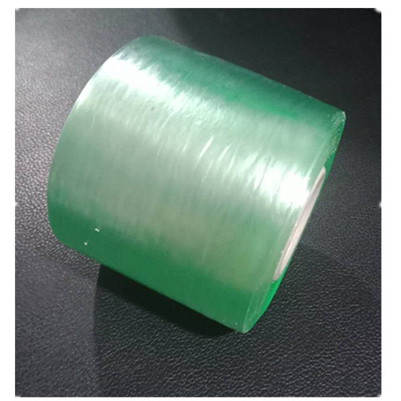 批发绿色缠绕保护薄膜6cm打包膜pvc电线pe拉伸膜大卷工业包装膜
