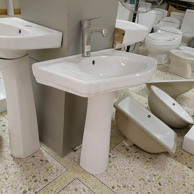 60公分立柱盆 阳台陶瓷立式洗脸盆脸#小户型卫生间落地池盘洗漱