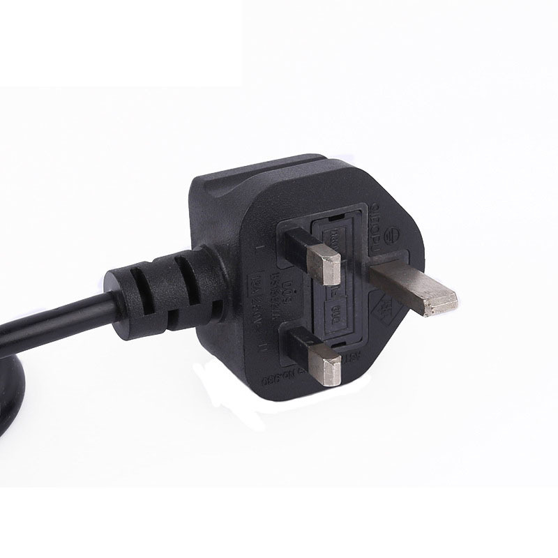 英国插头电源线 三芯英式电源线插头 大英标插头延长线