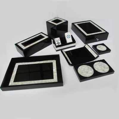 厂家批发亚克力酒店定制用品有机玻璃宾馆浴室用品套盒加工定制