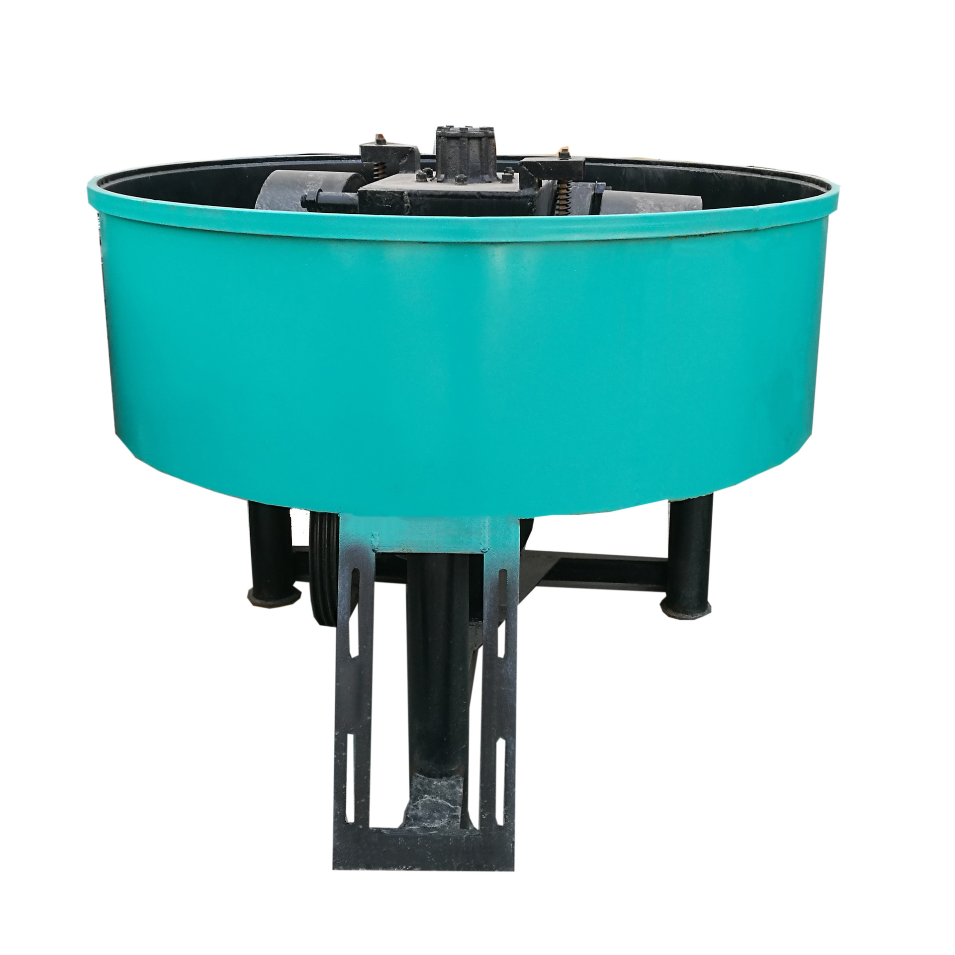 密闭无粉立式轮碾混合机免烧砖粉碎机加厚衬板轮碾搅拌机