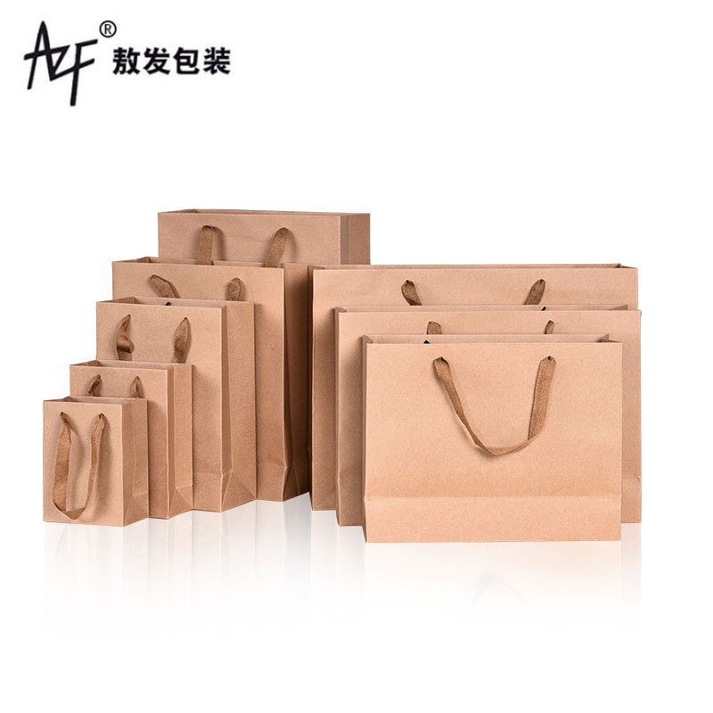 Spot Packaging Gift Bag Paper Bag Clothing Handbag Shopping Bag Thickened Kraft Paper Gift Bag Printable Logo