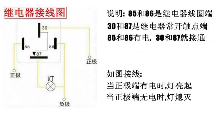 四脚干簧管继电器接线图片