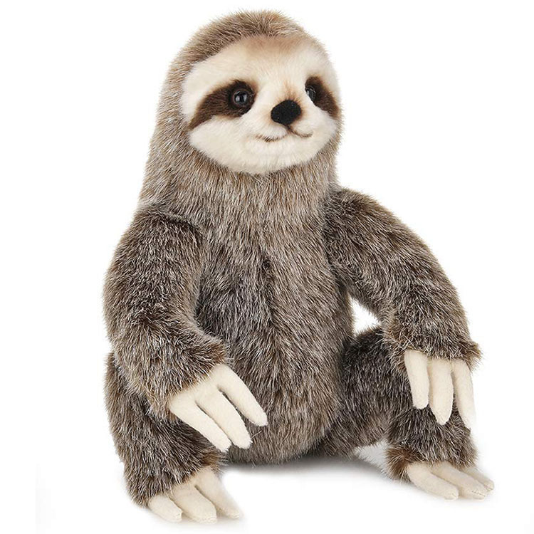 s59厂家直销坐姿树懒毛绒玩具仿真动物长毛绒树懒公仔儿童玩具