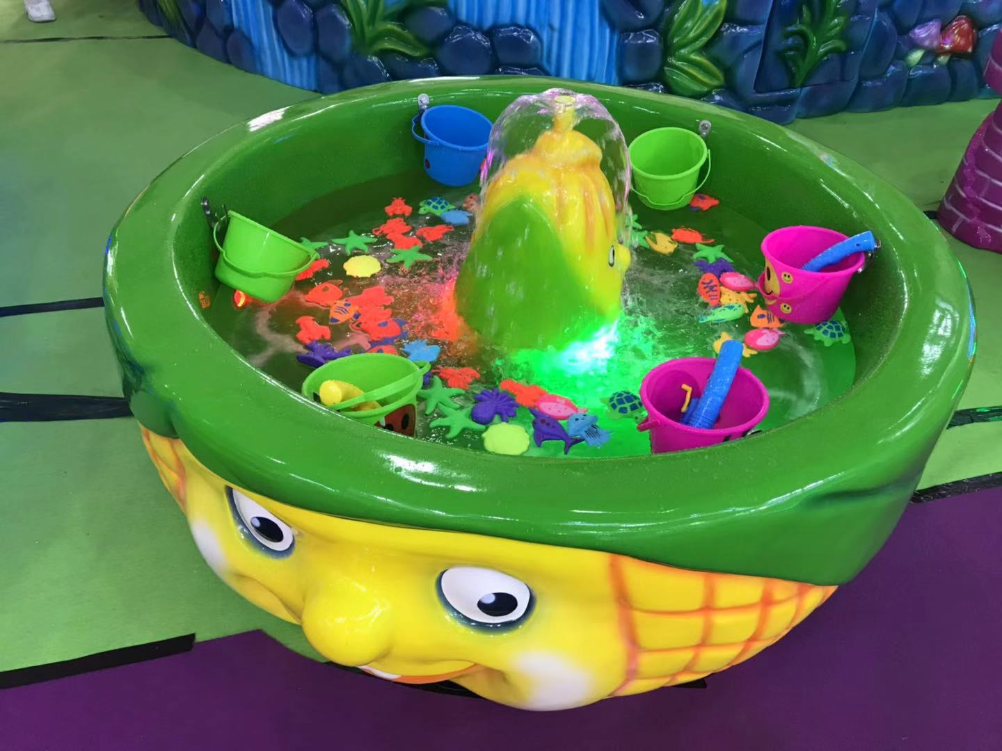 儿童乐园玻璃钢钓鱼池 商场 广场游乐场钓鱼池摊位捞鱼池厂家直销