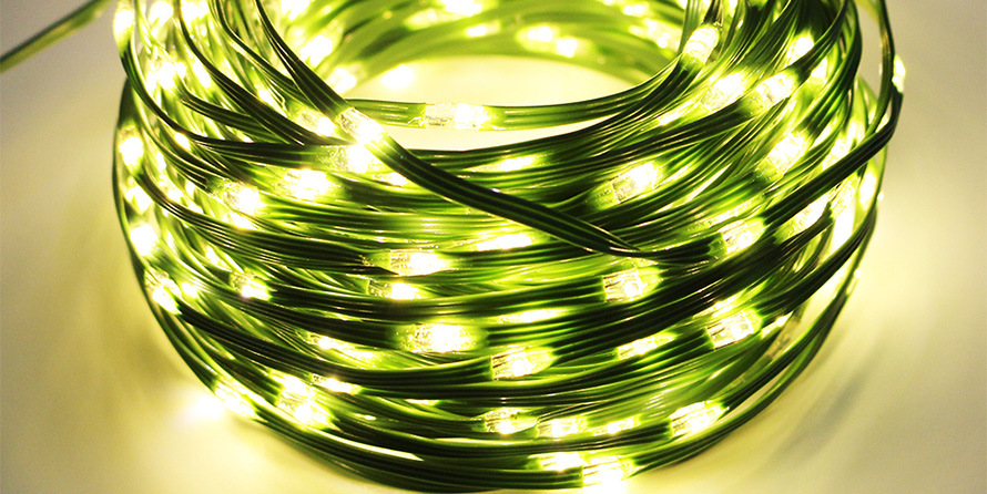 电商圣诞节日装饰彩灯pvc全防水胶皮线灯串亮化工程庭院装饰