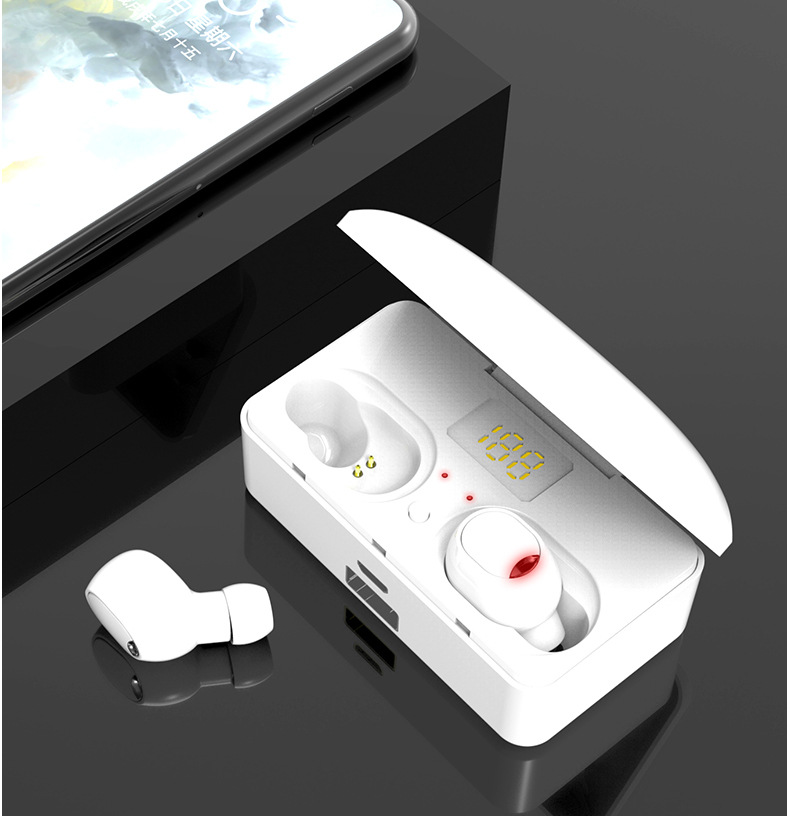 新款爆款tws双耳无线蓝牙耳机5.0对耳双耳大容量充电瑞昱原相杰理