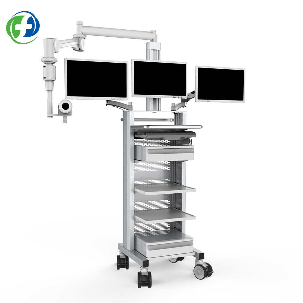 多屏护理医疗设备推车支架支臂医用推车移动台车移动信息内窥镜车