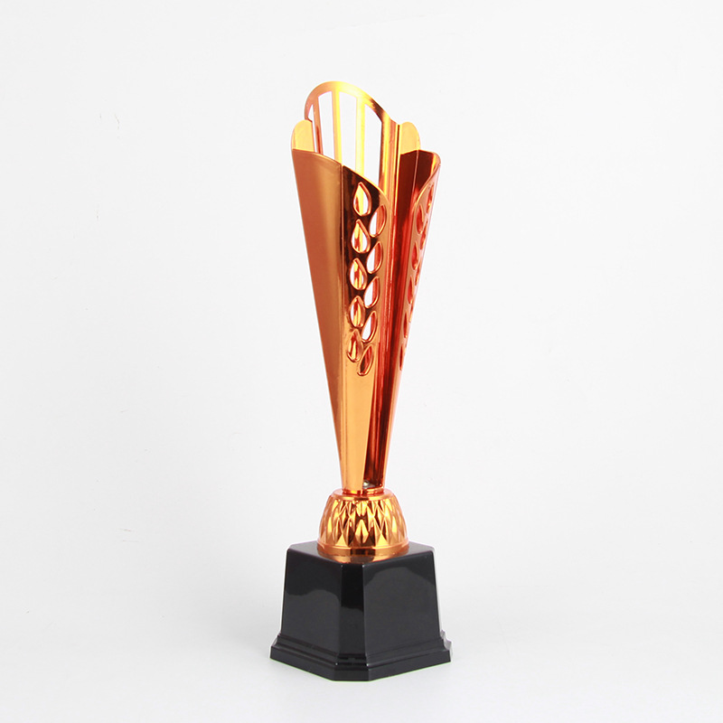 金尊工厂创意塑料奖杯批发镂空金银铜奖杯定制定做可做内容