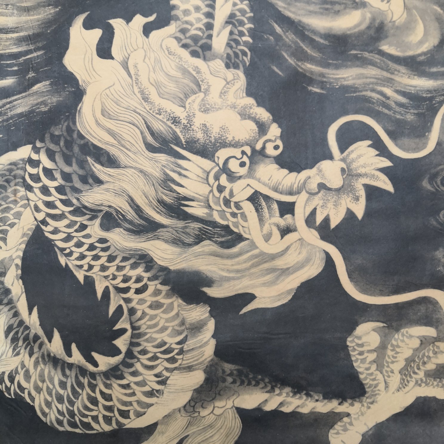 批发仿古牛皮纸中堂国画办公室挂画龙凤呈祥做旧装饰字画