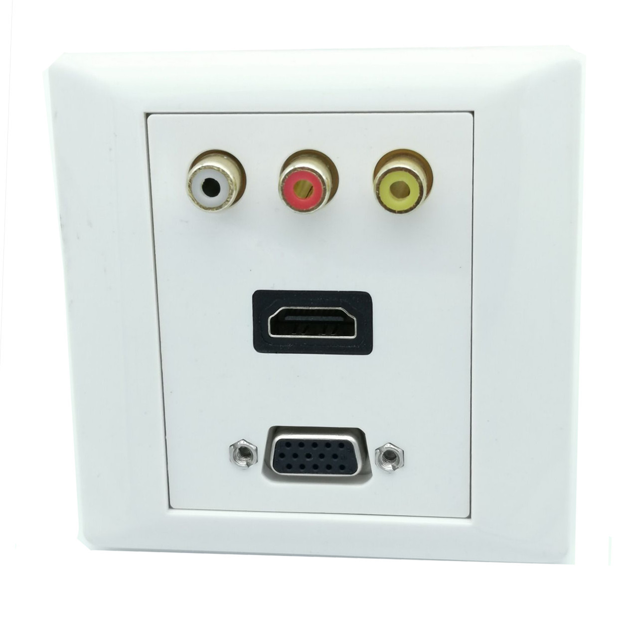 4k高清线hdmi插座 vga面板 音视频3rca86型多媒体面板墙插壁插