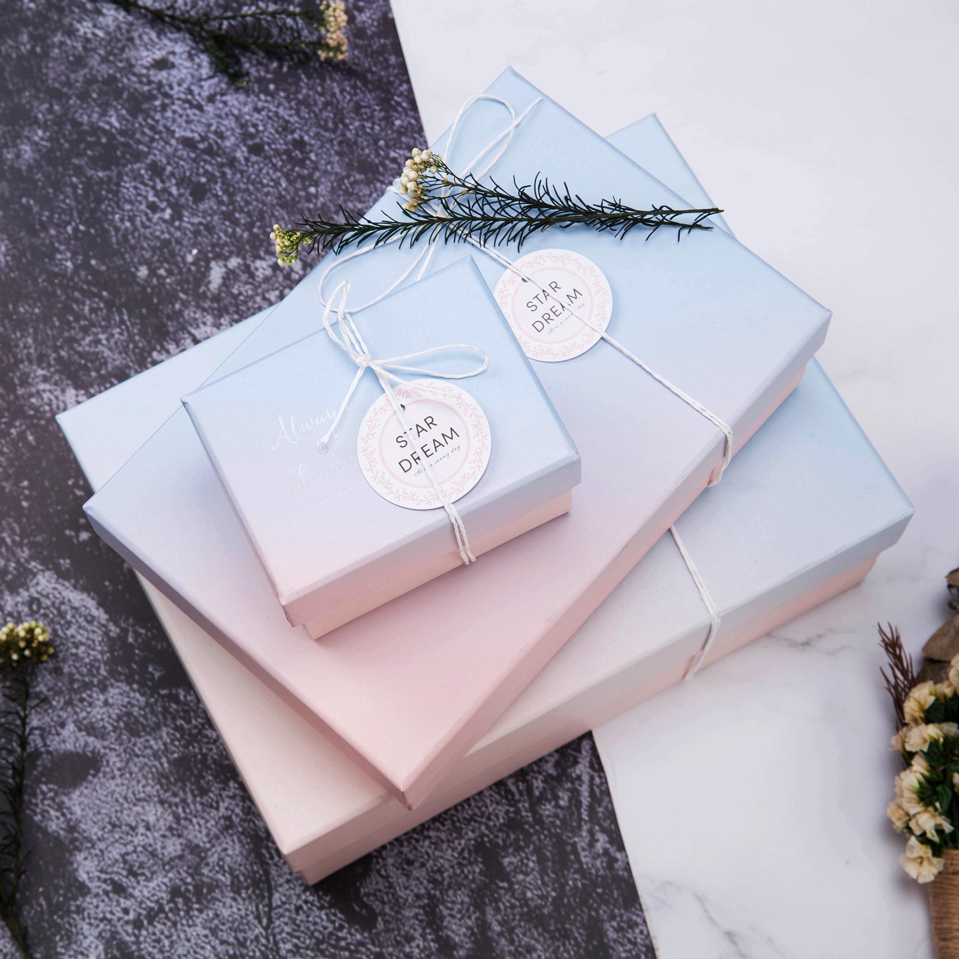 5万pcs现货礼盒牛皮纸天地盖礼物包装盒子黑色礼品盒厂家批发可加logo