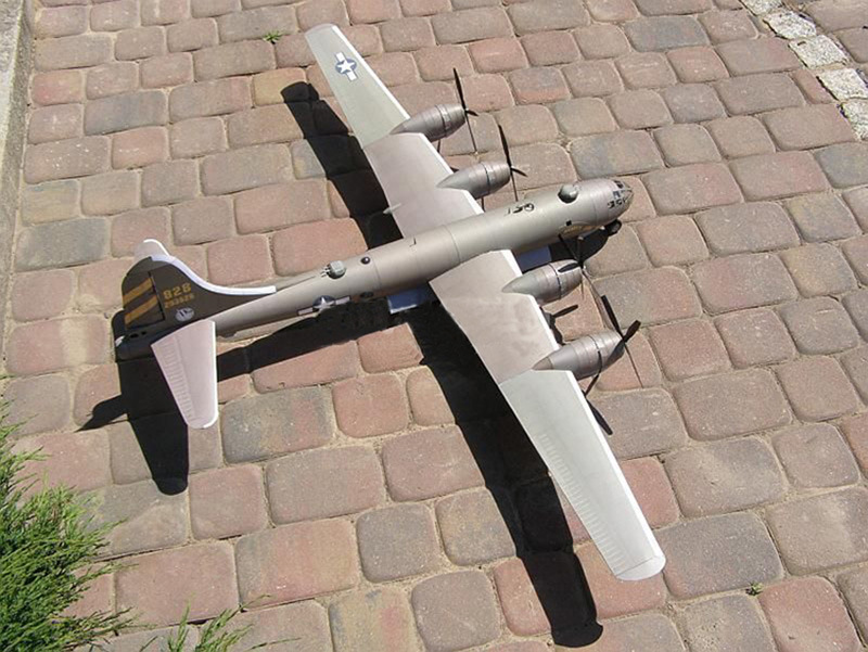 美国b29超级空中堡垒轰炸机 纸模型飞机模型手工diy军事迷