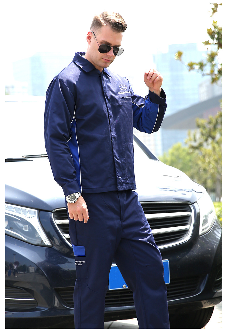 奔驰原厂春秋季耐磨工作服冬款棉衣套装男4s店汽修服售后工装定制