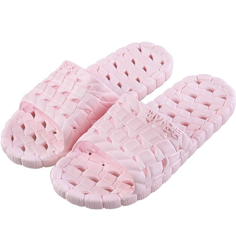 C4 Plastic Home Bathroom Slippers Female Summer New Hollow Non-Slip Sandals Hotel Bath Leaking Sandals Stall