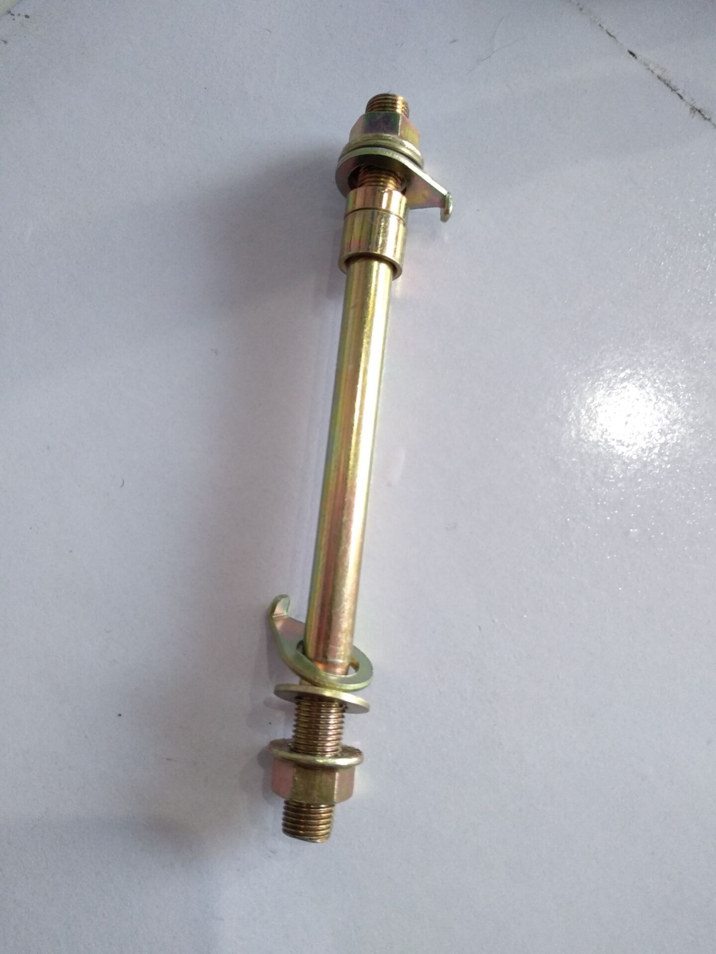 电动电瓶车踏板车前轴三轮车前轮轴简易款电动车前轴电摩镀锌前轴