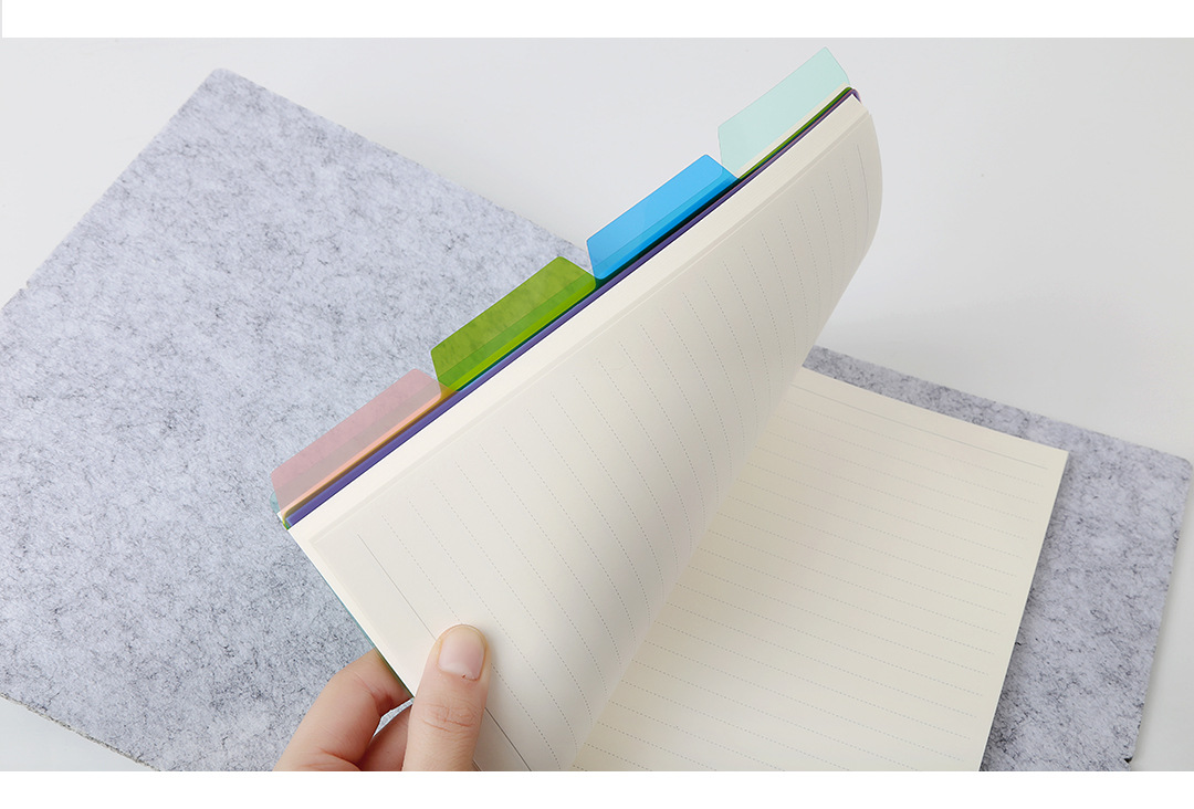 4色多规格索引分隔页替芯笔记本索引页活页本子分页分类便签标签