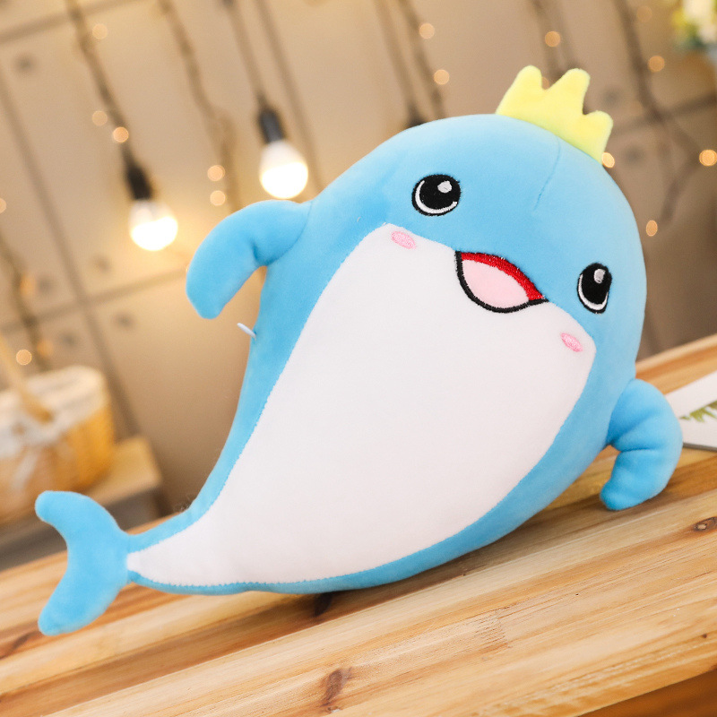 可爱软体海豚公仔抱枕玩偶毛绒玩具抓机娃娃礼品来图来样定制批发