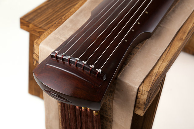 【7弦古琴】新款便携式泡桐木7弦古琴 专业演奏黑檀古琴