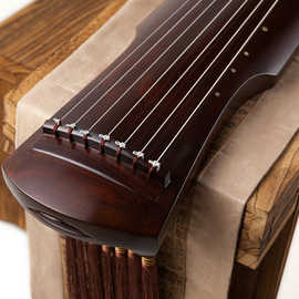 【7弦古琴】新款便携式泡桐木7弦古琴 专业演奏黑檀古琴