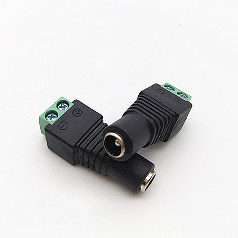 dc母头 免焊接dc头 dc5.5*2.1母转绿色端子 电源转接头 监控摄像