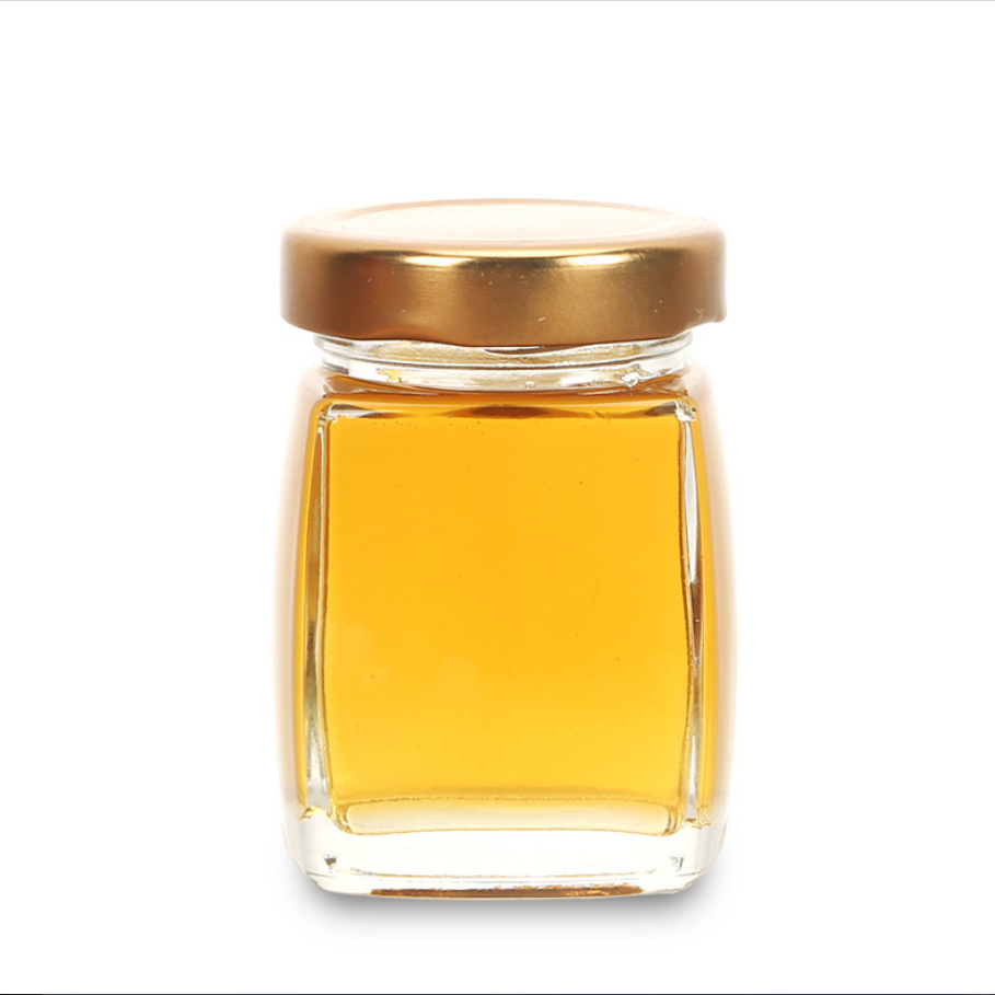 新款高档蜂蜜瓶分装密封罐燕窝果酱1斤装加厚方瓶蜂蜜玻璃瓶 批发