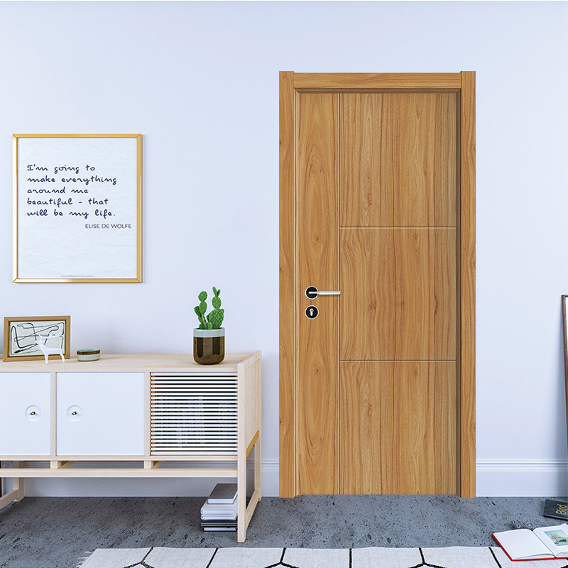 木纹夹板门多层板复合门环保免漆生态门酒店精装房公寓房门工程