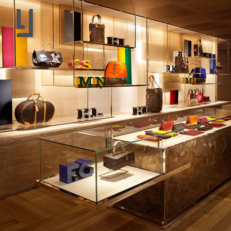 定制奢饰品包包展示柜金属玻璃包包展柜柜台品牌女包店展示架陈列