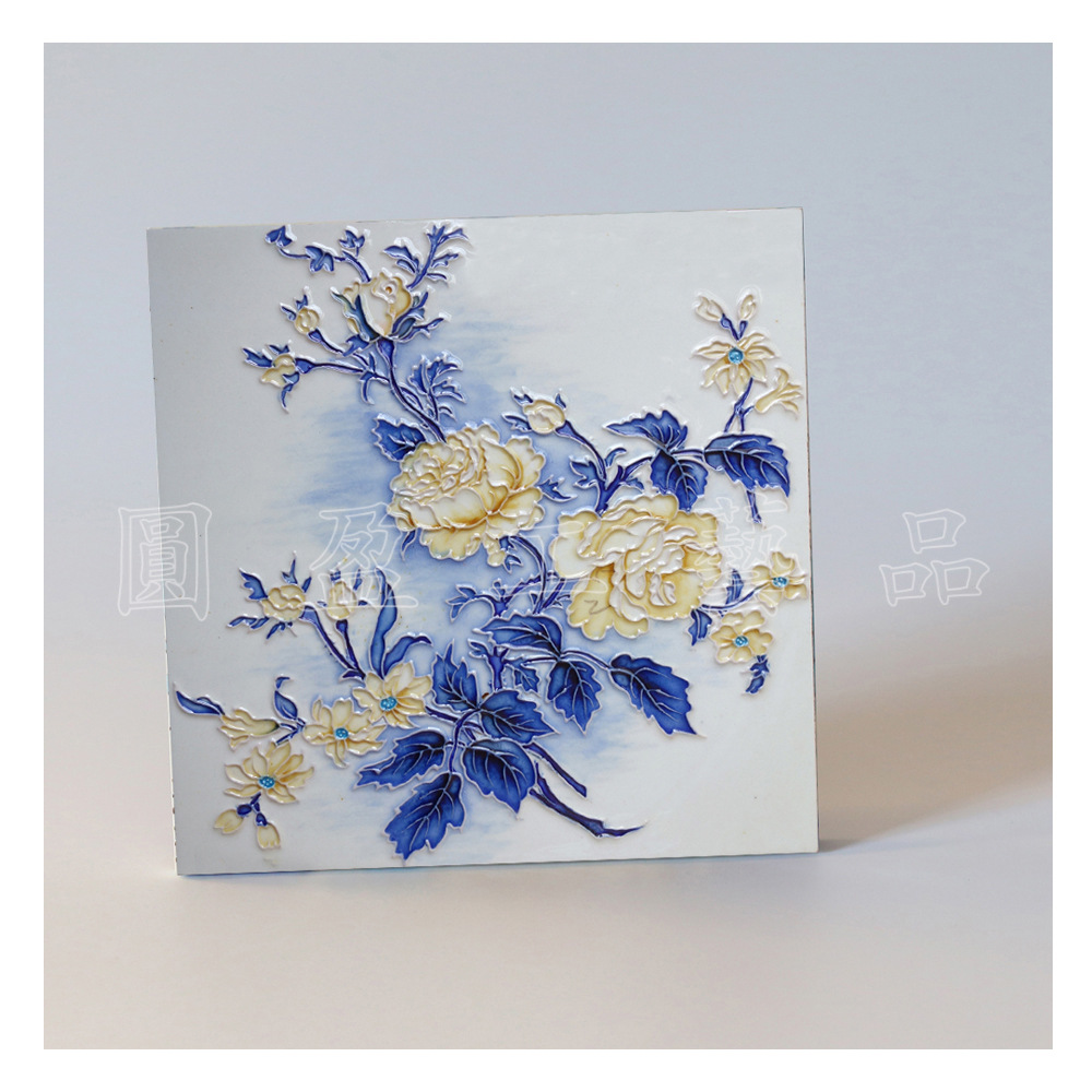 定制礼品 家居陶瓷装饰 工艺品陶瓷装饰画 唐三彩瓷板画cx072