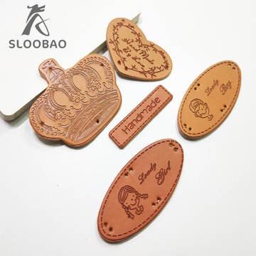 pu皮革皮标 牛仔裤衣服补丁贴装饰贴花 diy手缝修补小标签-阿里巴巴