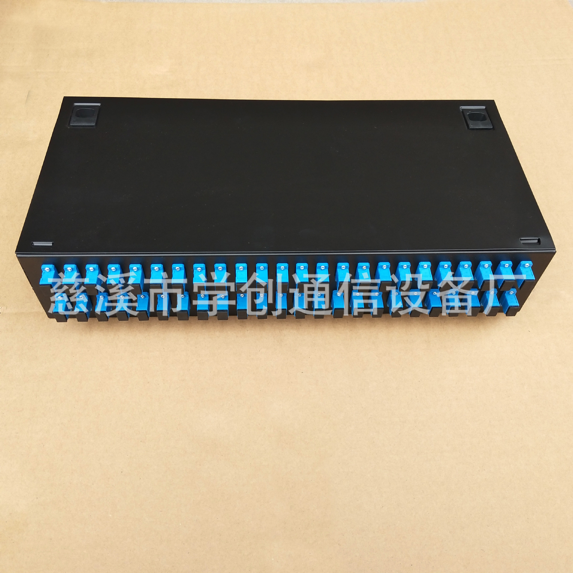 48口光纤终端盒sc光缆配线架熔纤盘熔配单元箱48芯机架式光纤盒