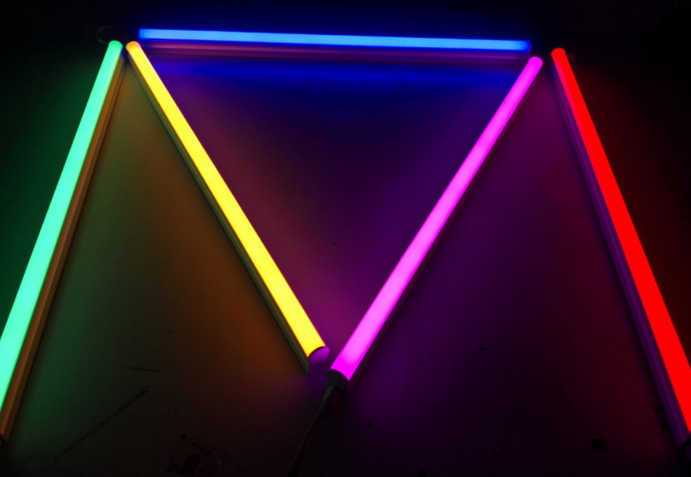 ledt5一体化铝塑彩色灯管 一体化支架灯管 led彩色灯管t5