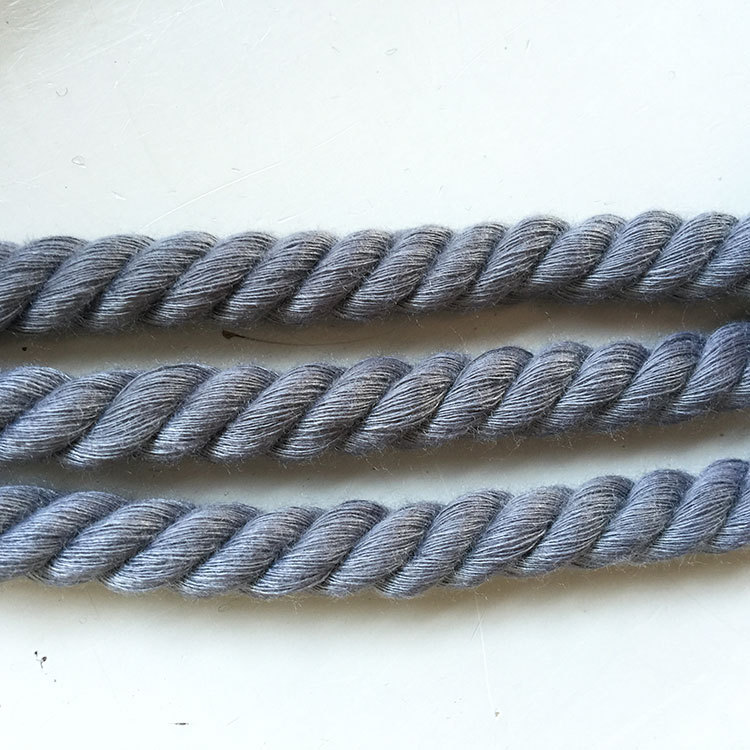 本白三股棉绳全涤绞制绳全棉麻花扭绳拔河专用绳捆绑绳窗帘绑带绳