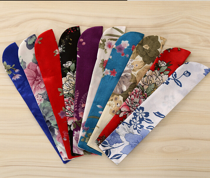 厂家直销 绸布扇袋扇套扇子收纳袋颜色多混批