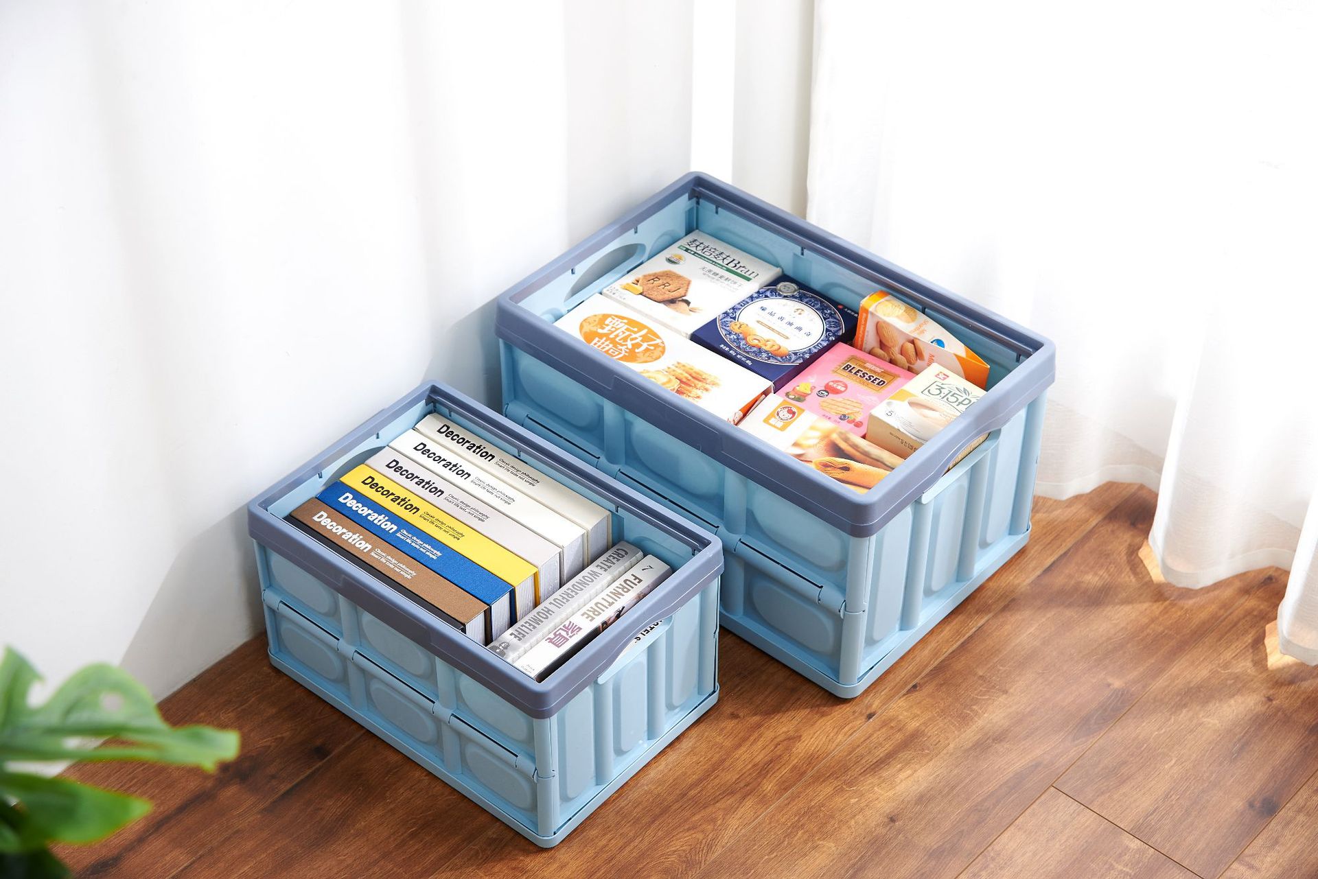 55l大号可折叠收纳盒 客厅杂物玩具书本收纳箱 多功能衣物整理箱