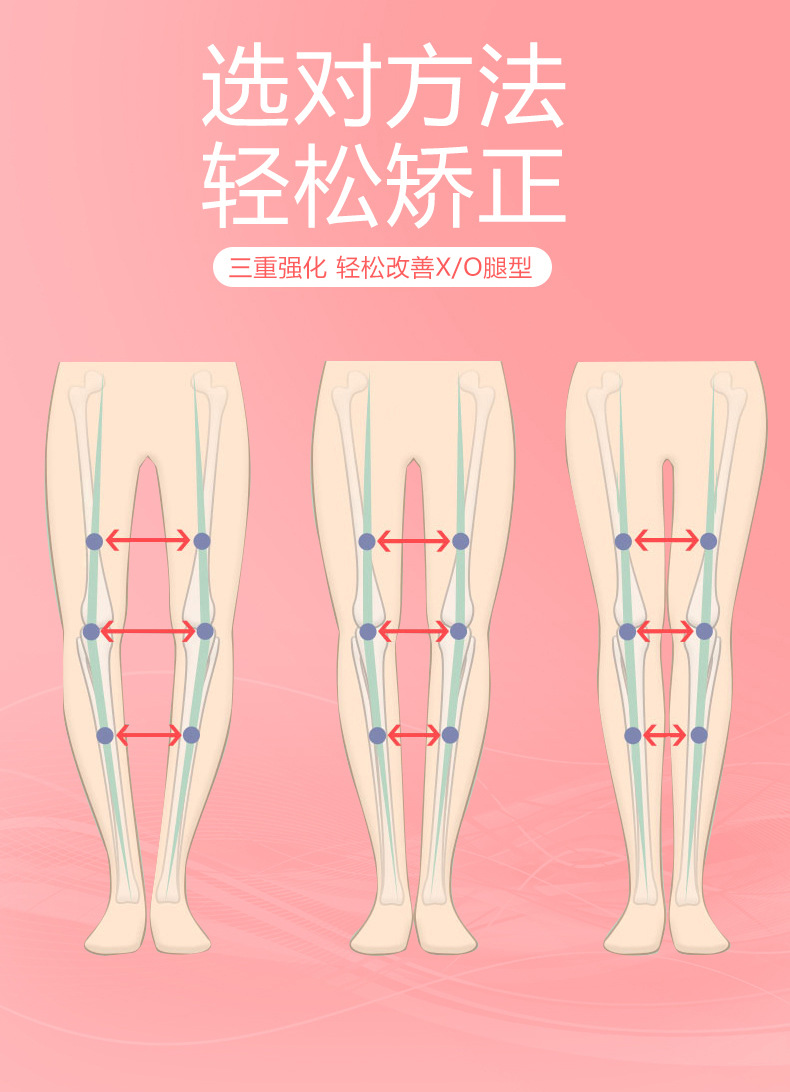 电动xo型腿矫正带 儿童罗圈腿气压腿部矫正器 直腿仪成人矫正腿型