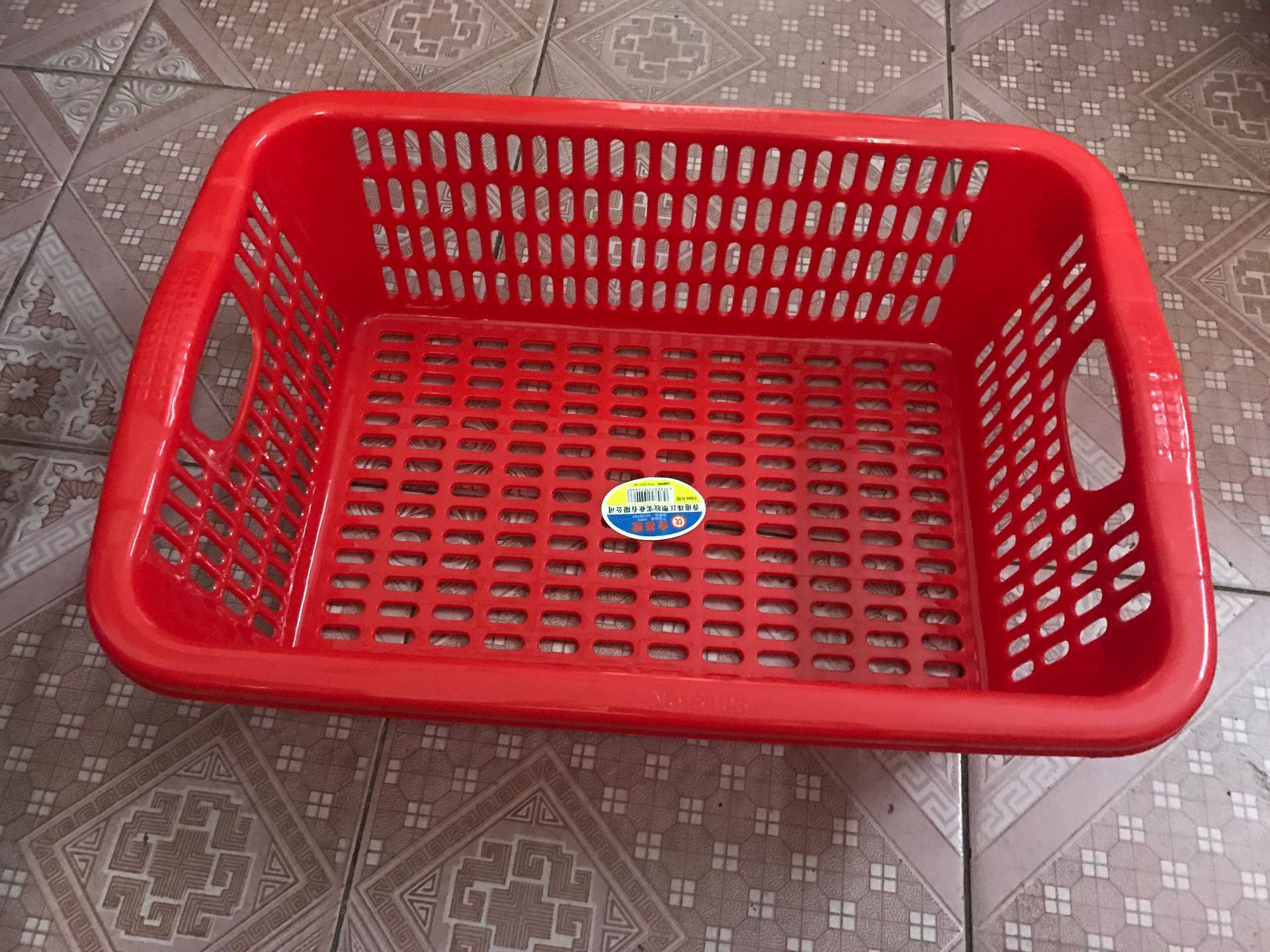 东莞蓝色菜箩 蔬菜水果塑胶蓝 储物塑料筐 525*380*190