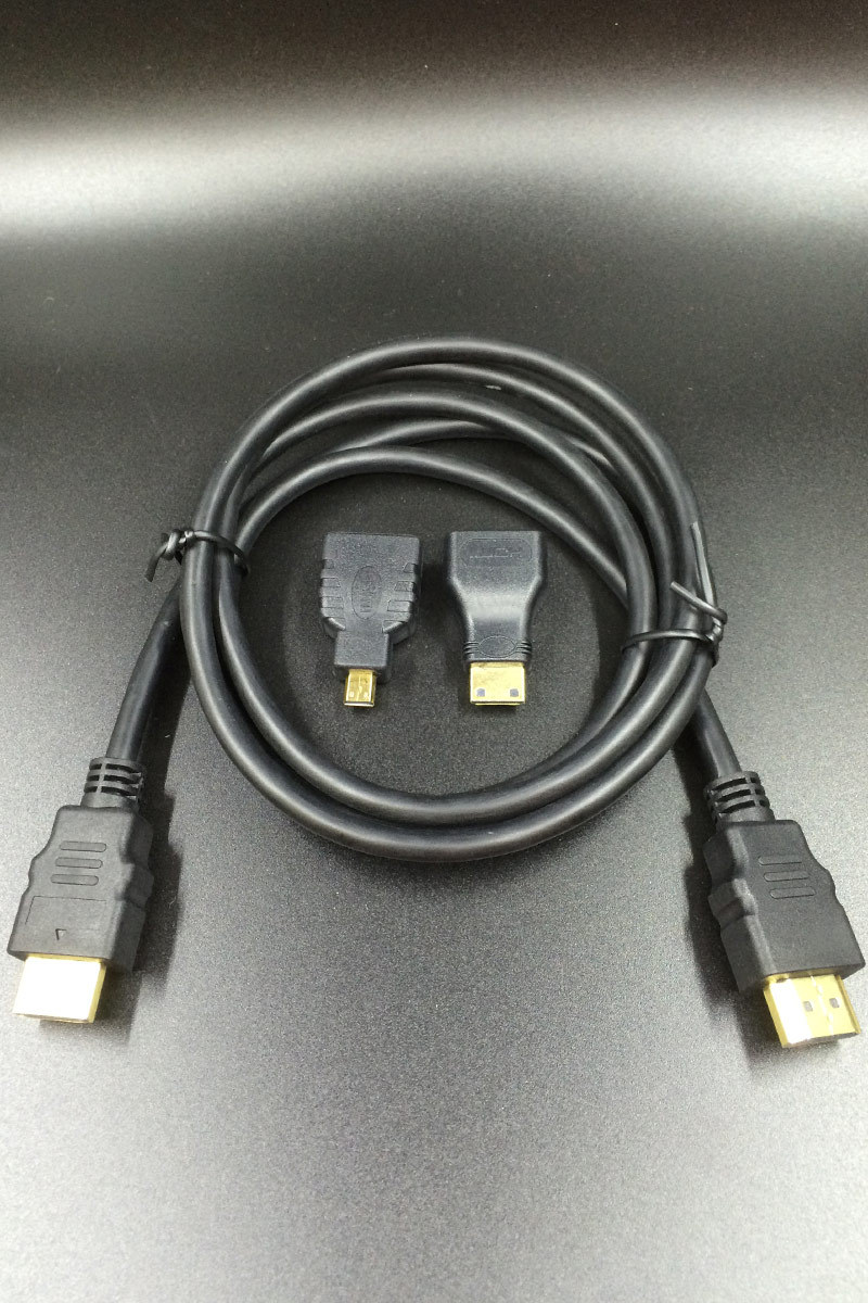4版hdmi线高清线micro hdmi转接头mini hdmi头d型微型c型三合一