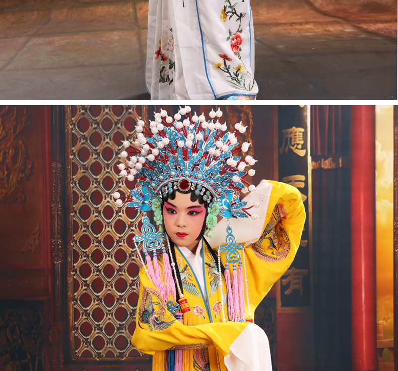 正龙戏装 六一儿童节少儿京剧戏曲演出服装皇后装贵妃醉酒装 凤披