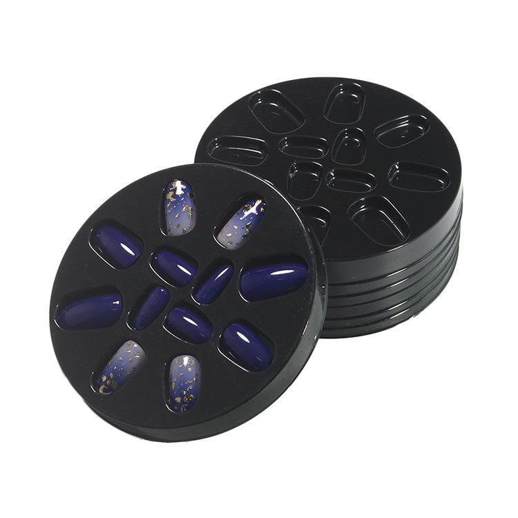 厂家供应ps植绒吸塑内托化妆品黑色防静电吸塑托盘吸塑包装盒