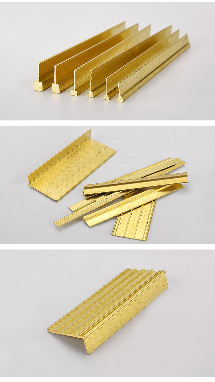 厂家直销楼梯防滑条铜条 水磨铜条 楼梯墙角护角铜条可定制