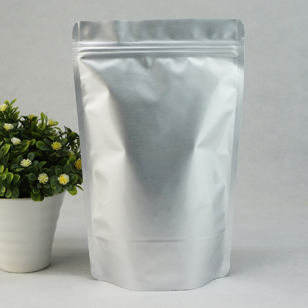 现货库存圆角加厚纯铝自封袋自立袋铝箔袋化妆品粉末袋可定做
