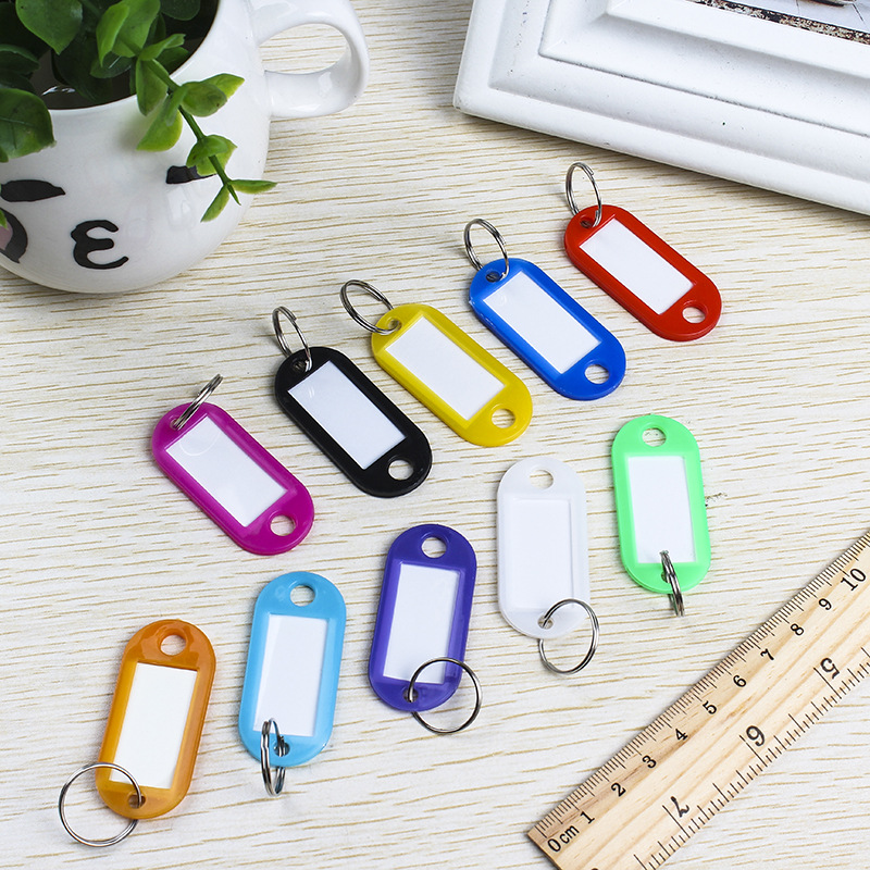 Wholesale Plastic Advertising Mark Keychain Pendant Classification Number Plate Luggage Tag Color Pp Key Card