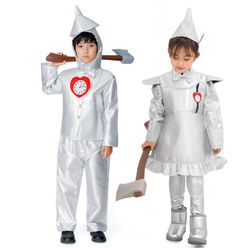 cos万圣节铁皮人服装男童铁人服绿野仙踪经典童话故事表演演出服