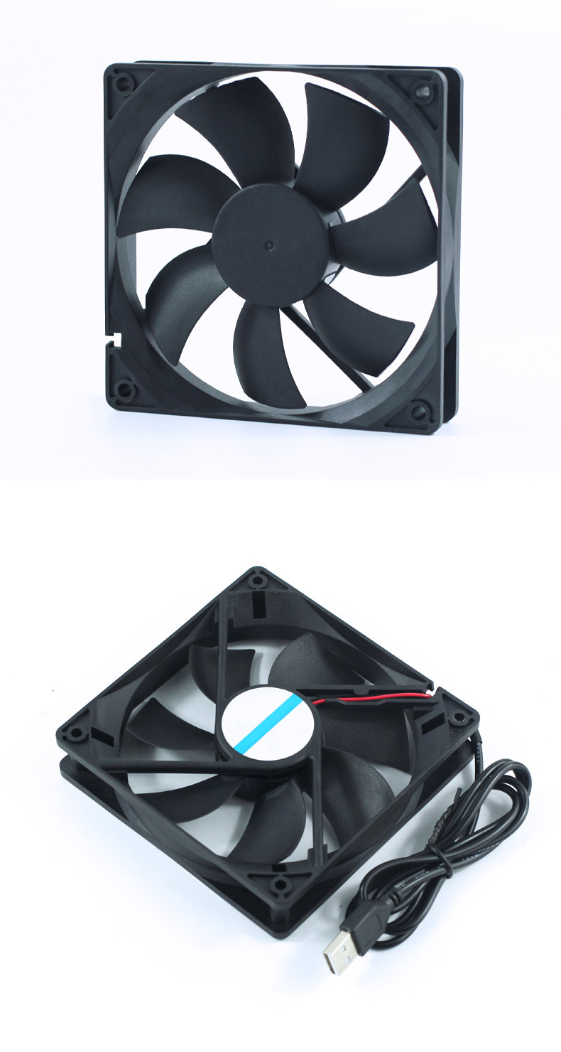 电脑主机usb散热小风扇 路由器排风5v静音外置接口 机箱12cm