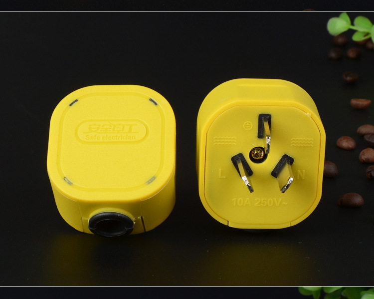 10a纯铜镀镍三极插头 三相 三脚电源插头一体成型加厚1.5厘铜片